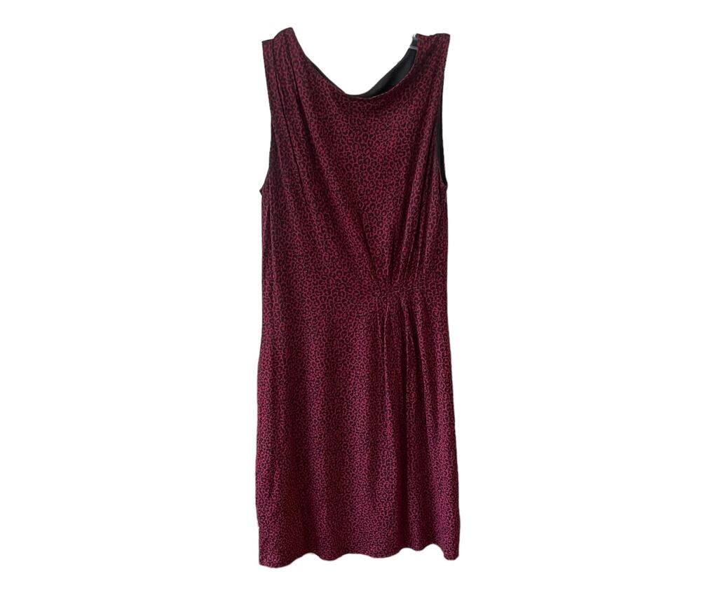 Ann Taylor Loft Leopard Animal Print Side Ruched Dress Sz XS